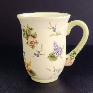 Princess House Vintage Garden Coffee Mug Cup Lilac Rose Sage Green Shabby Chic